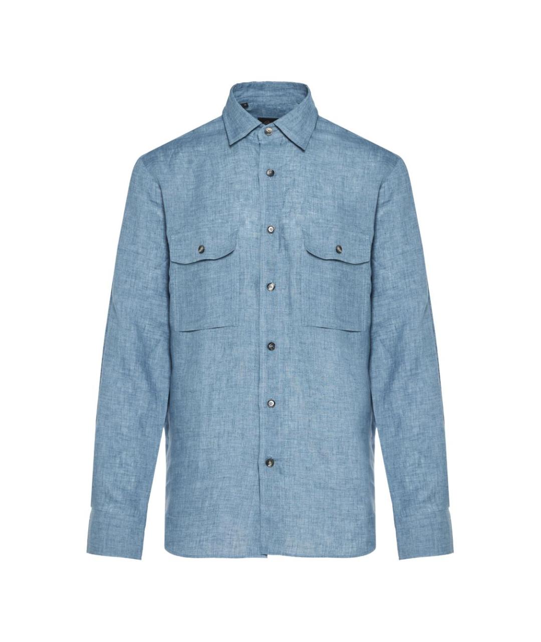 BRIONI Голубая кэжуал рубашка, фото 1