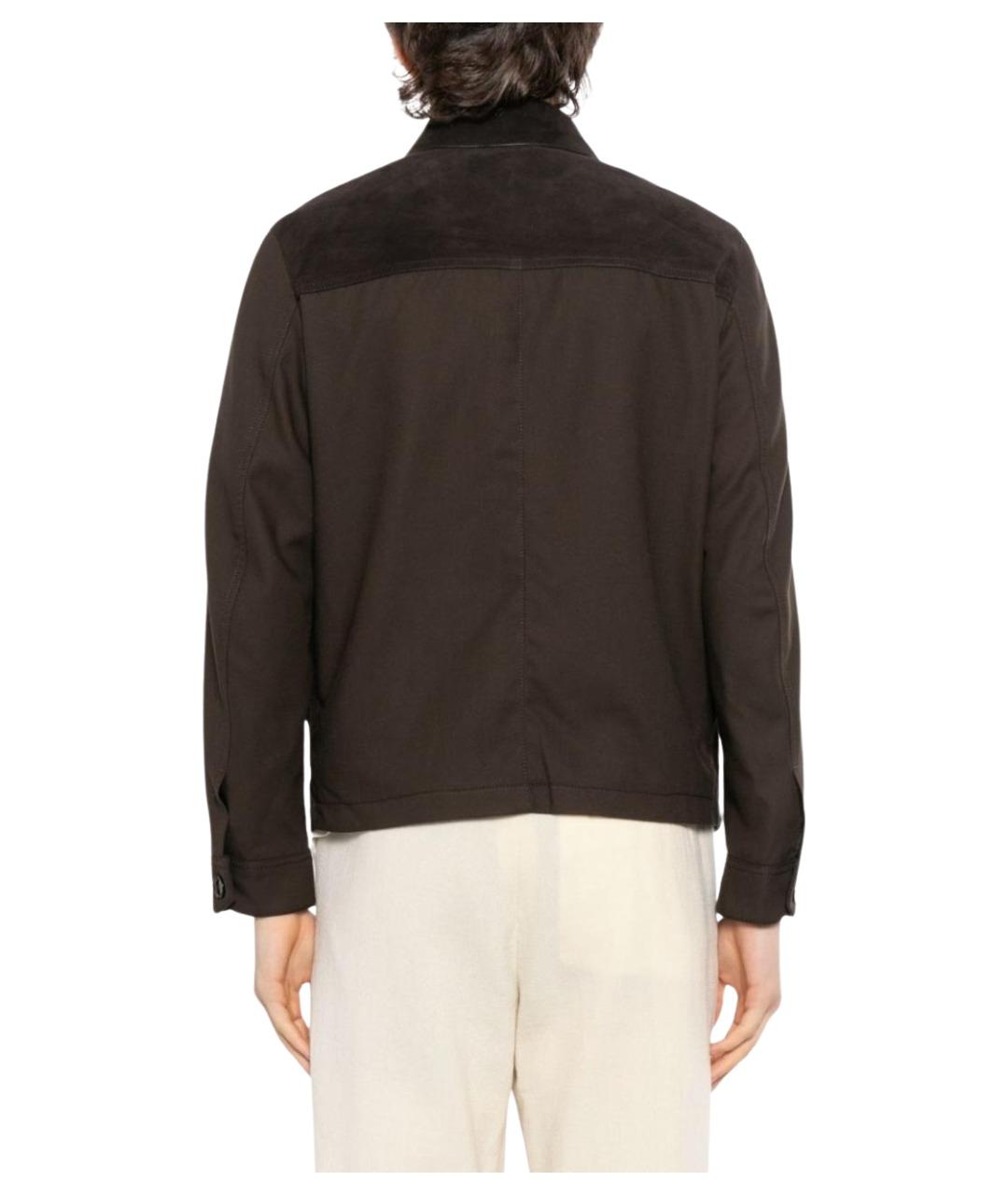 BRIONI Коричневая кожаная куртка, фото 4