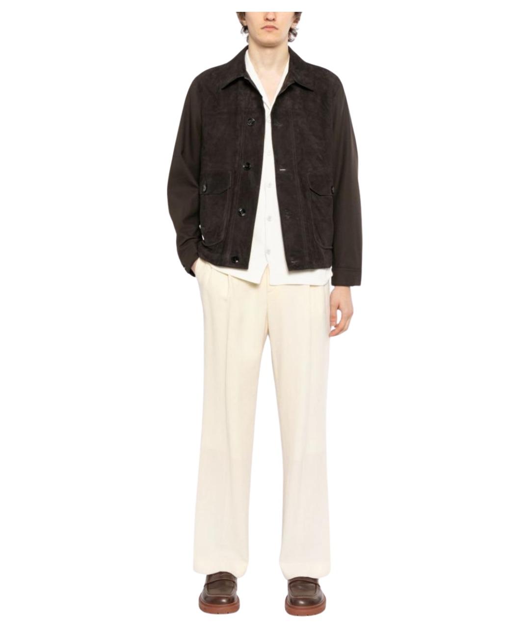 BRIONI Коричневая кожаная куртка, фото 3