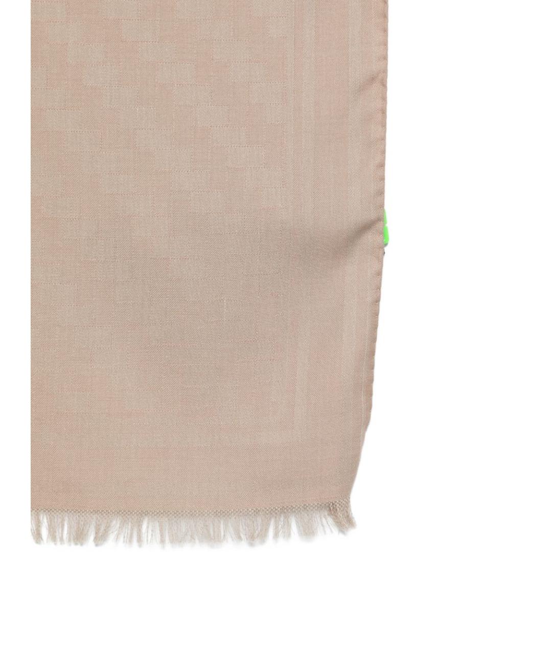 BRIONI Бежевый кашемировый шарф, фото 2