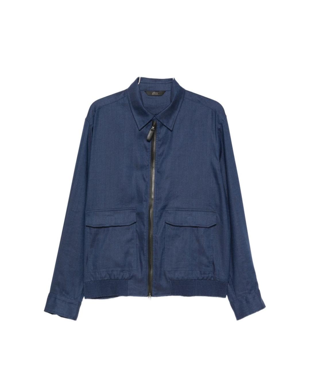 BRIONI Синяя шерстяная куртка, фото 1