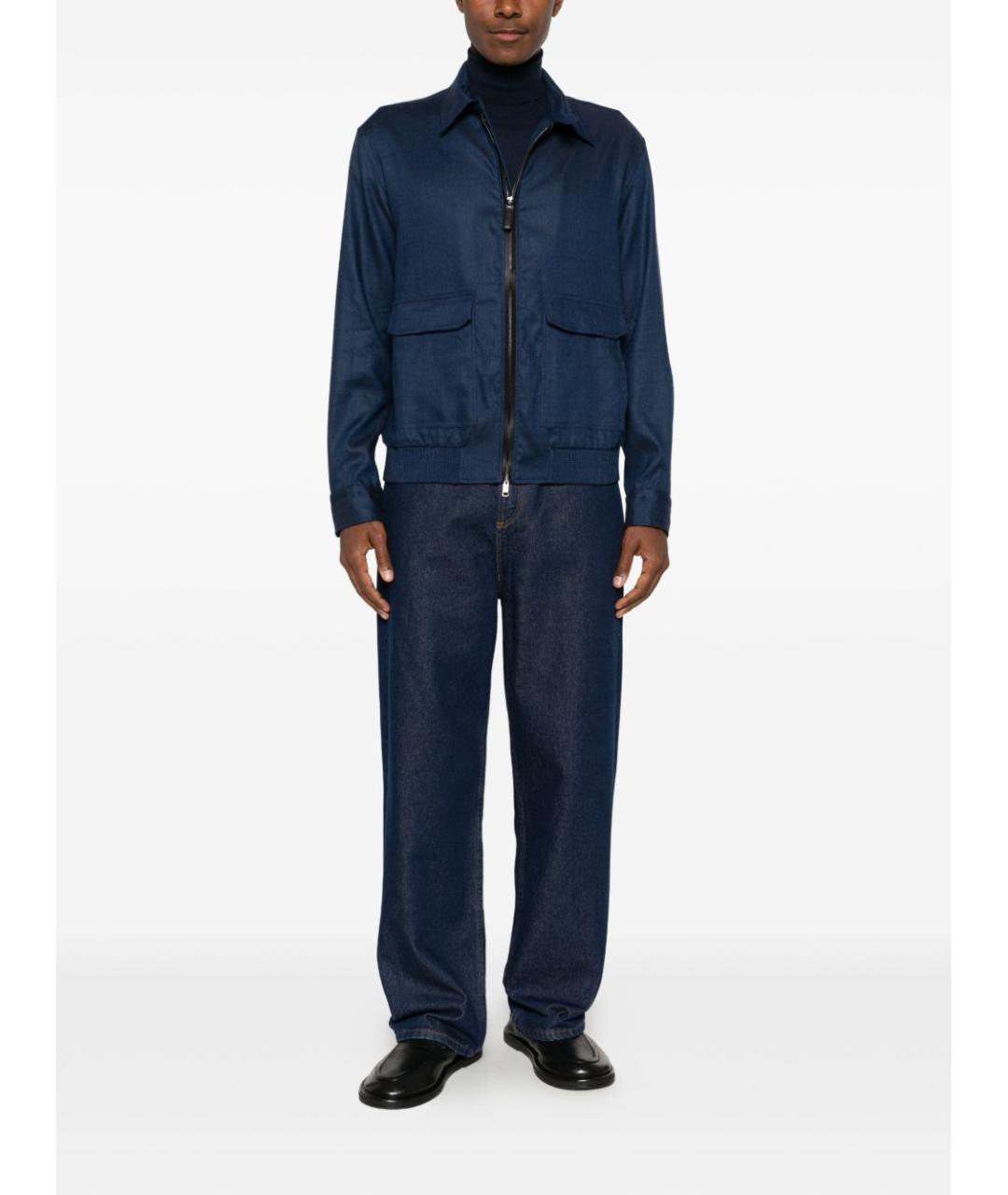 BRIONI Синяя шерстяная куртка, фото 2