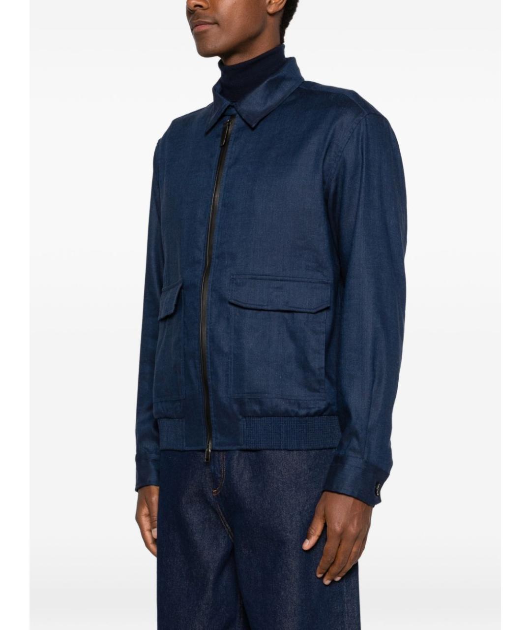 BRIONI Синяя шерстяная куртка, фото 4