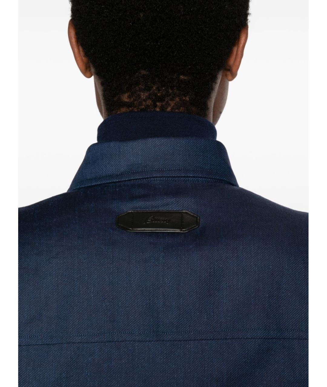 BRIONI Синяя шерстяная куртка, фото 3