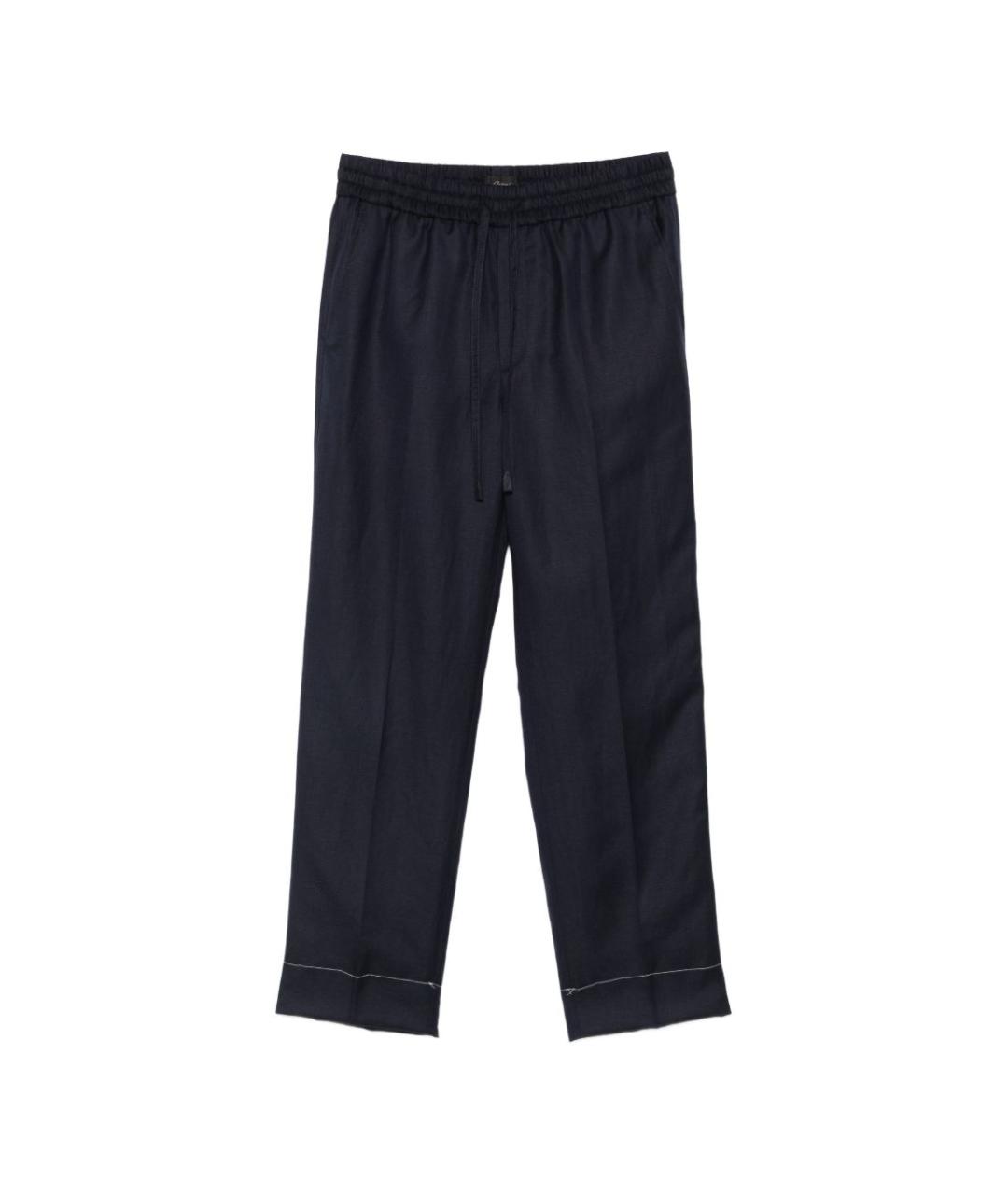 BRIONI Синие повседневные брюки, фото 1