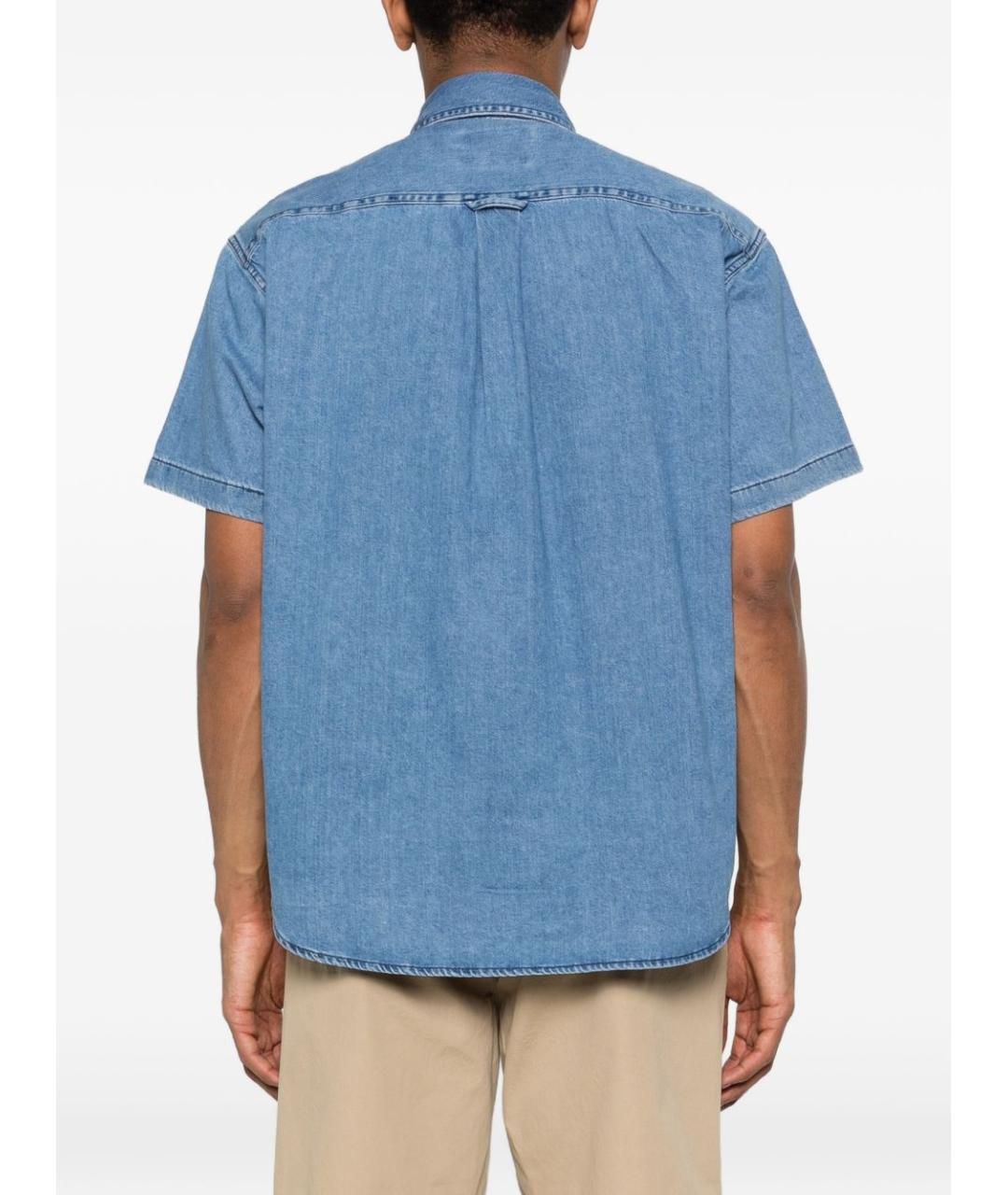 CARHARTT WIP Голубая хлопковая кэжуал рубашка, фото 3