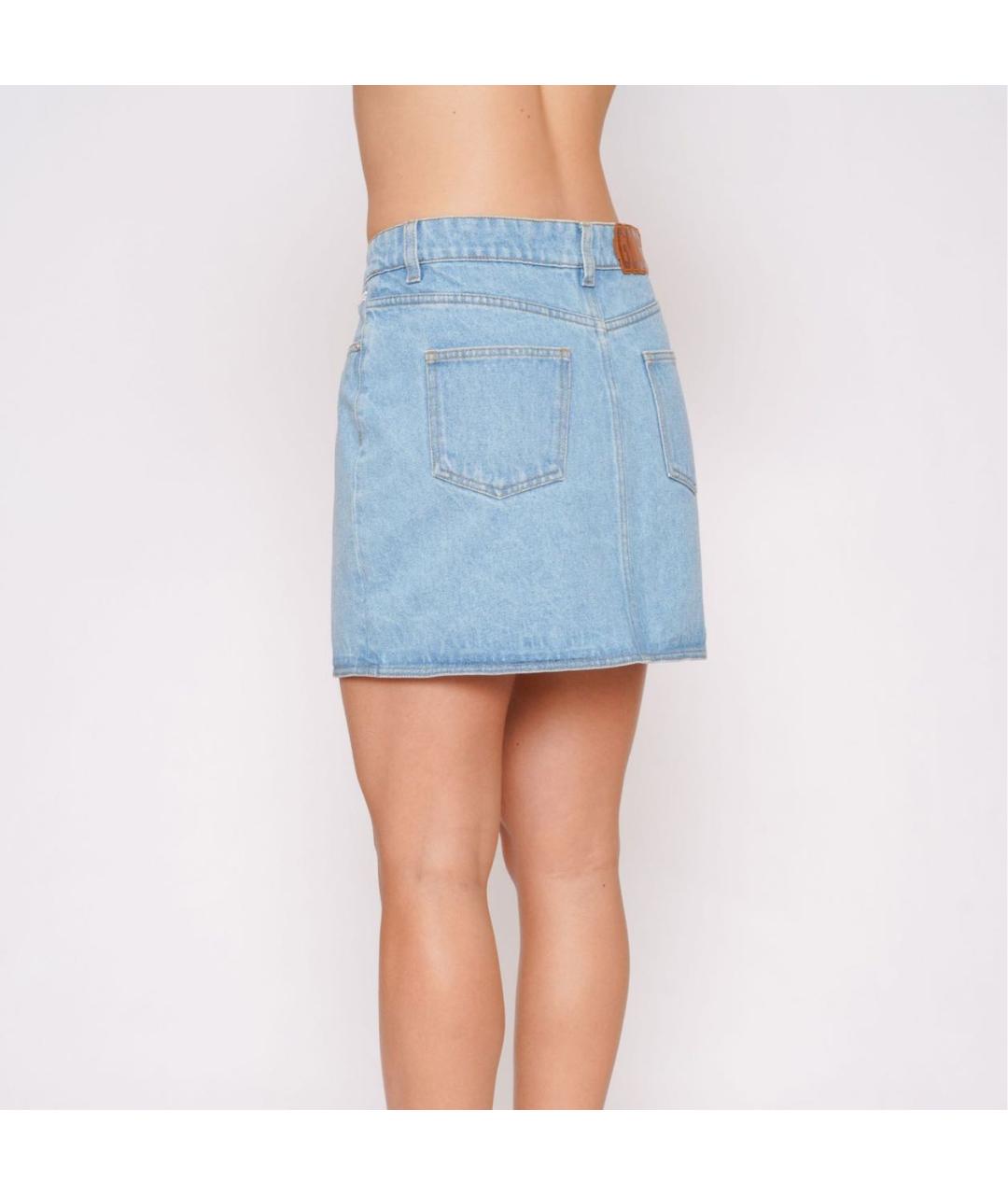 GCDS Голубая деним юбка мини, фото 3