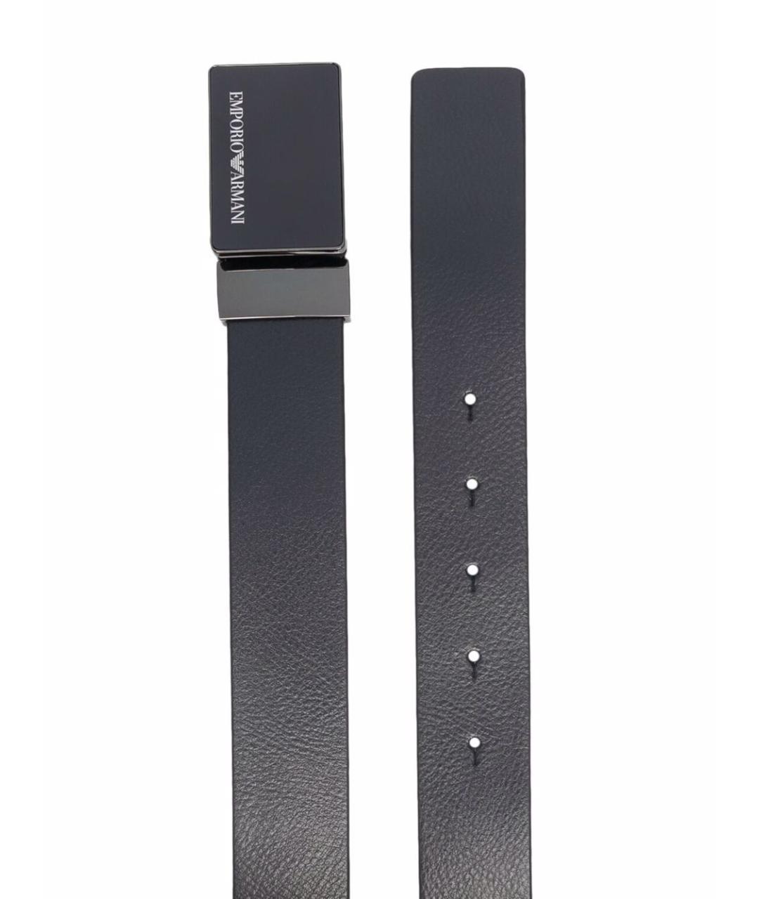 EMPORIO ARMANI Синий кожаный ремень, фото 2