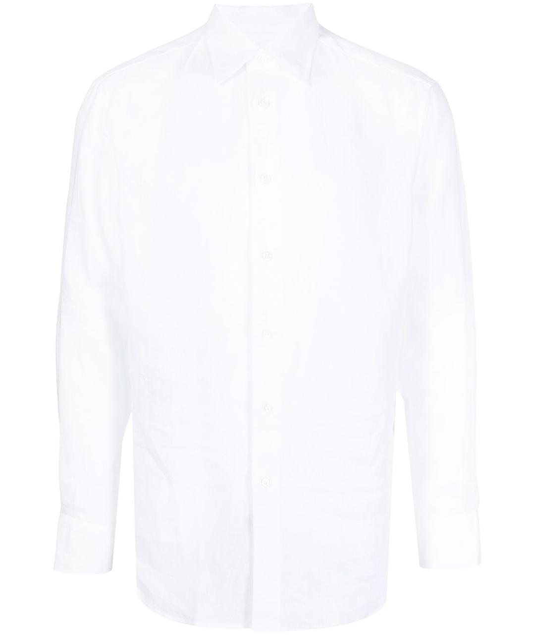 BRIONI Белая льняная классическая рубашка, фото 1