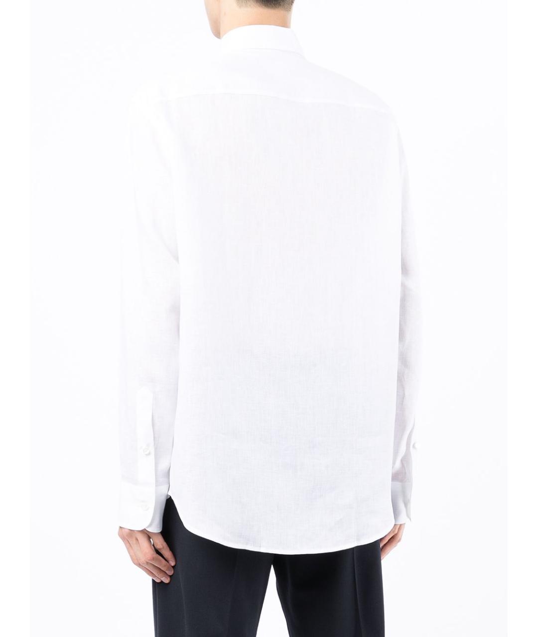 BRIONI Белая льняная классическая рубашка, фото 4