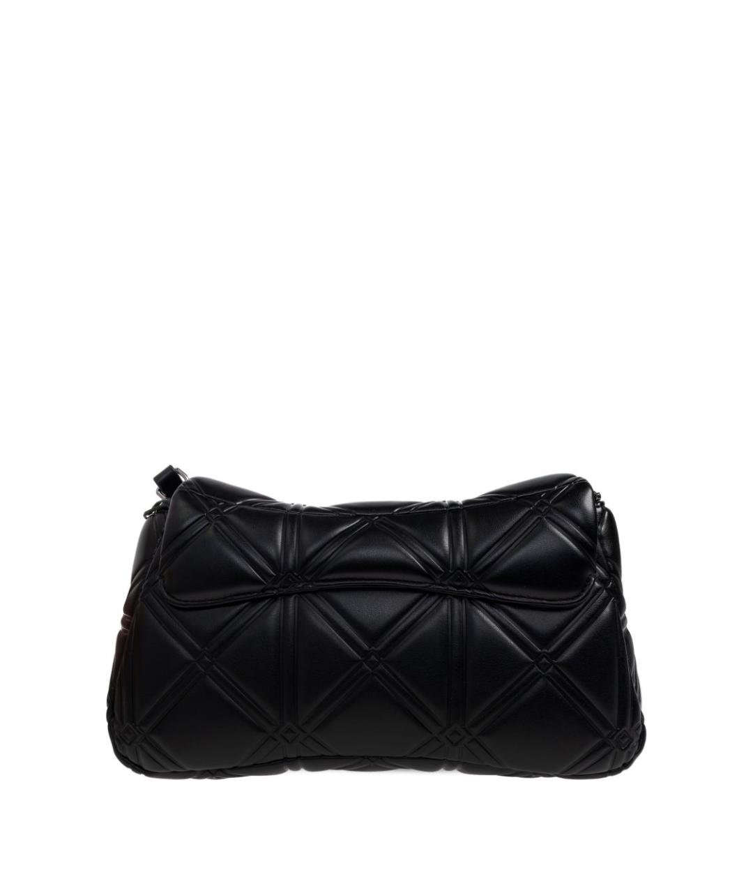 EMPORIO ARMANI Черная кожаная сумка через плечо, фото 2