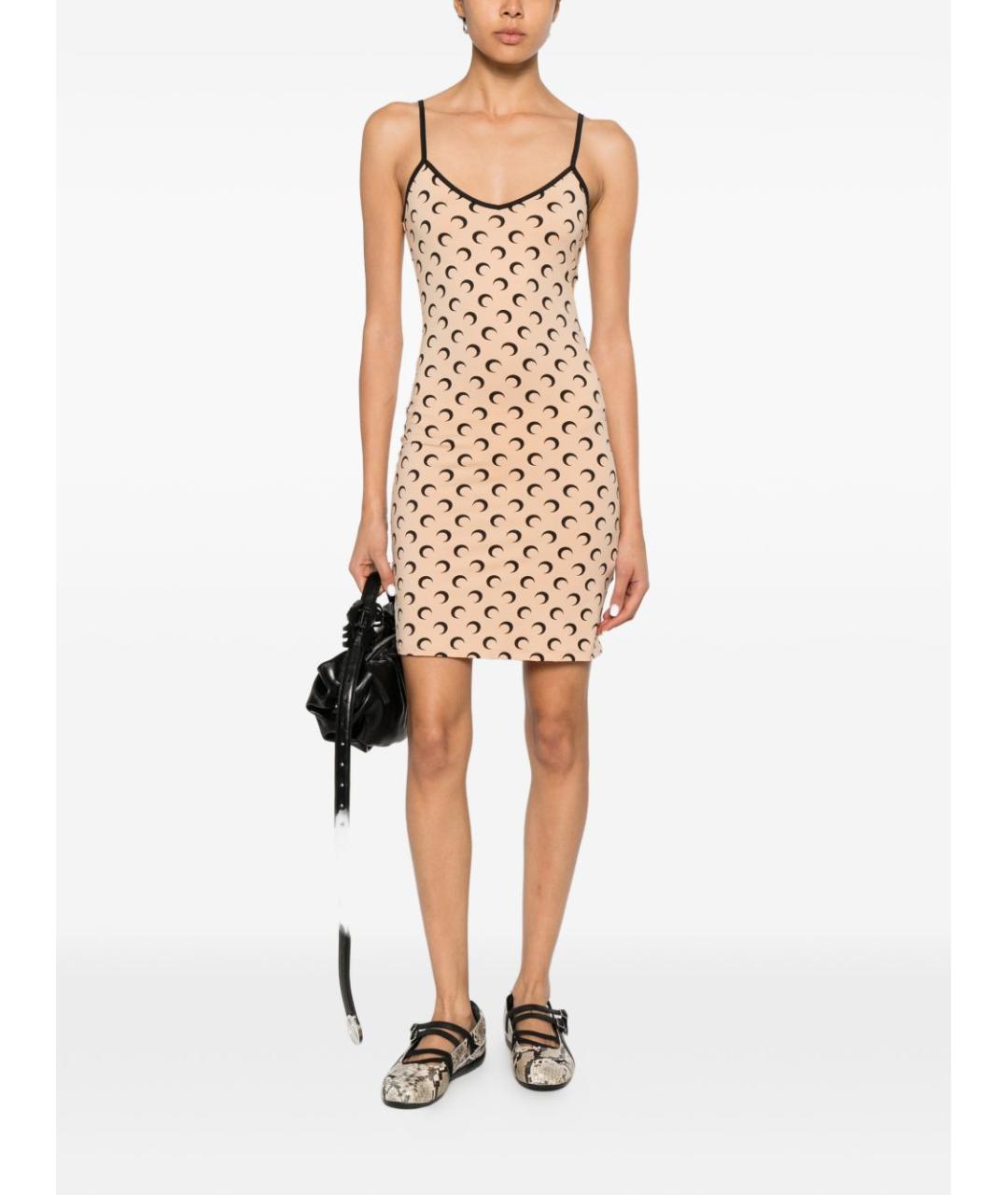 MARINE SERRE Бежевое повседневное платье, фото 2