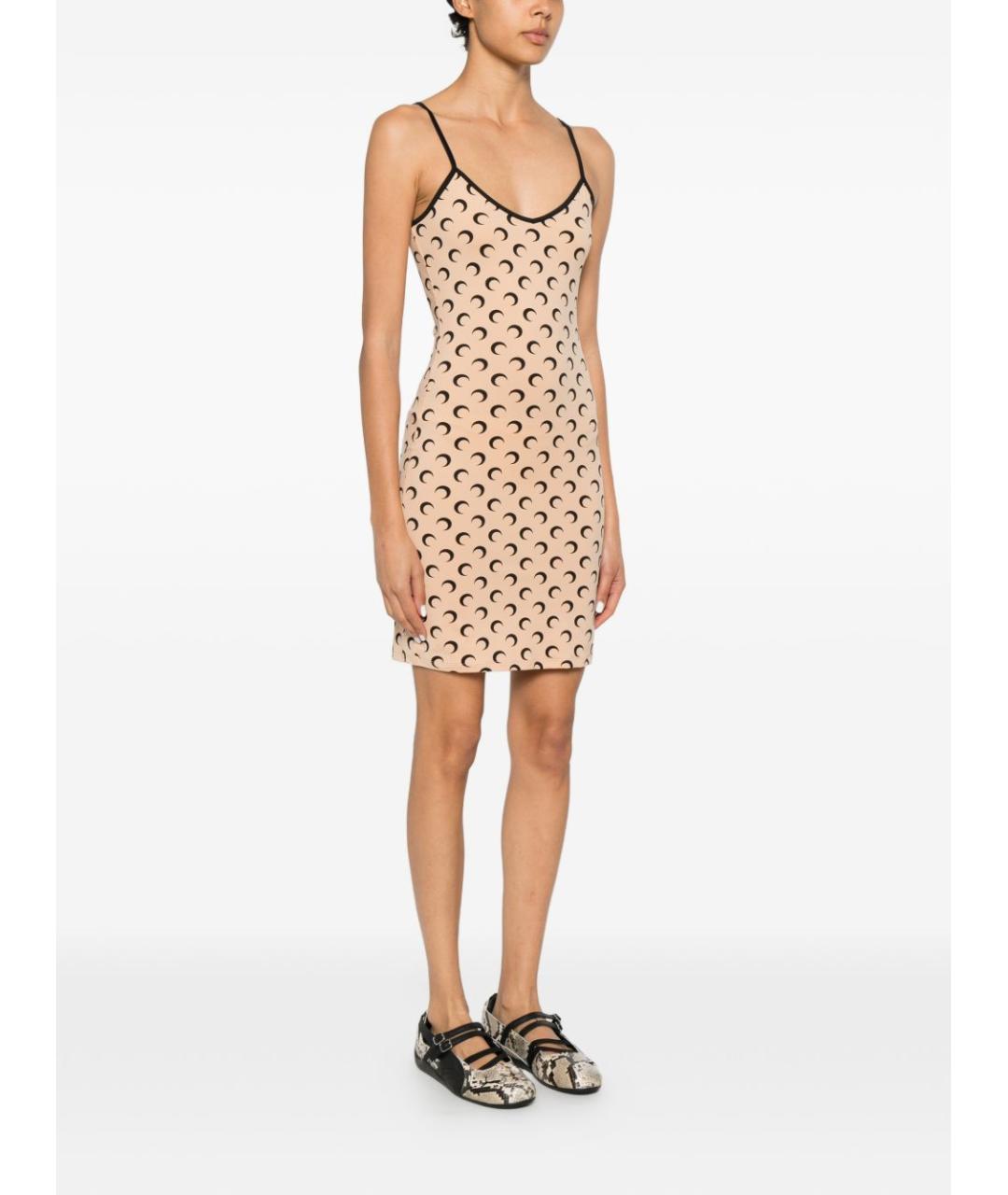 MARINE SERRE Бежевое повседневное платье, фото 3