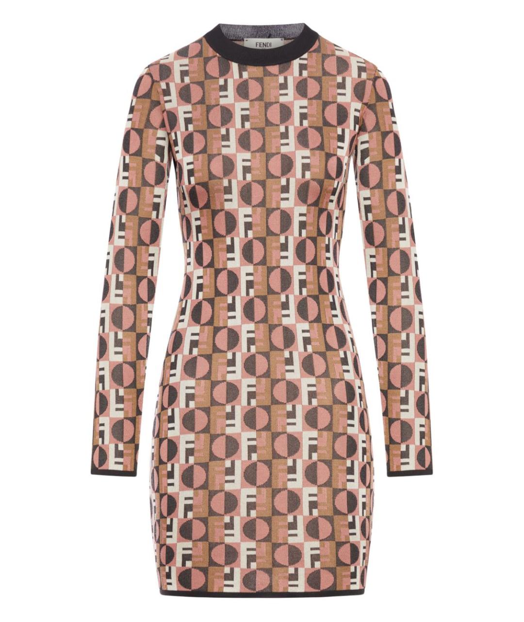 FENDI Мульти вискозное повседневное платье, фото 1