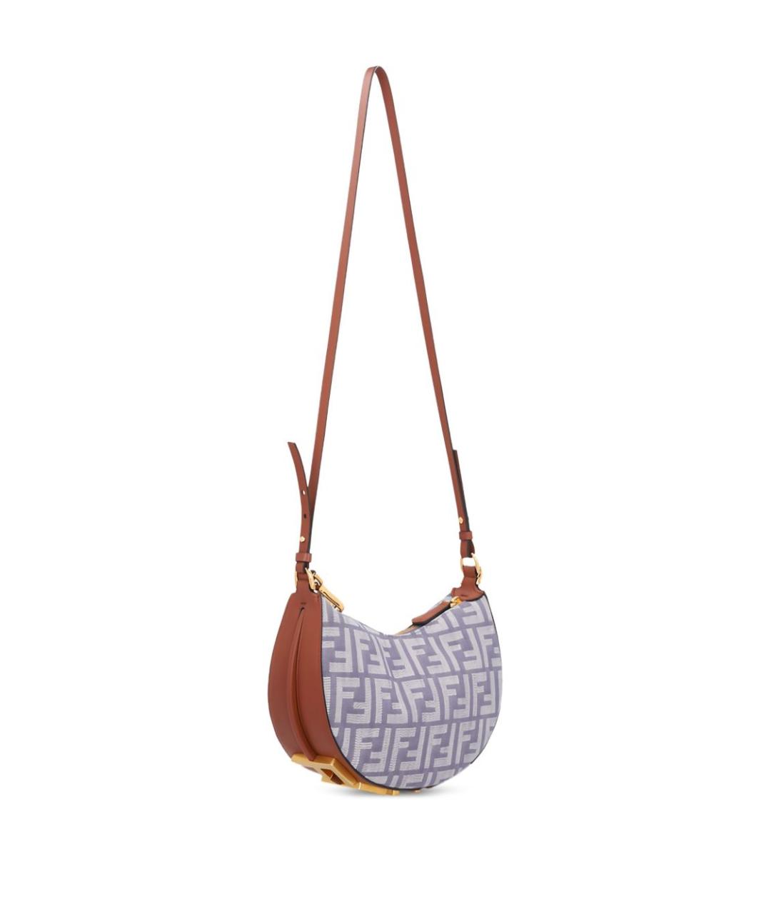 FENDI Голубая жаккардовая сумка через плечо, фото 3