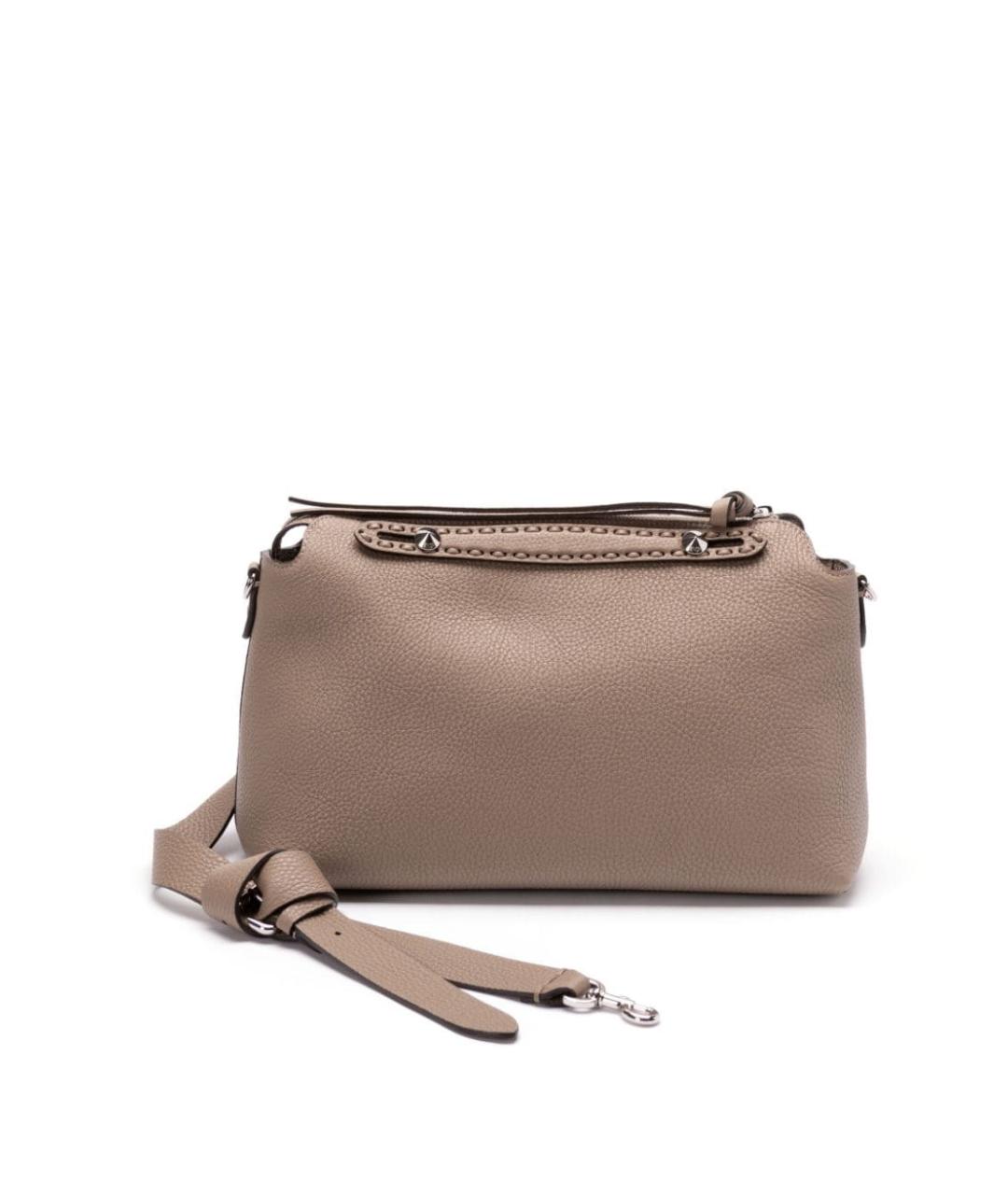 FENDI Бежевая кожаная сумка тоут, фото 4