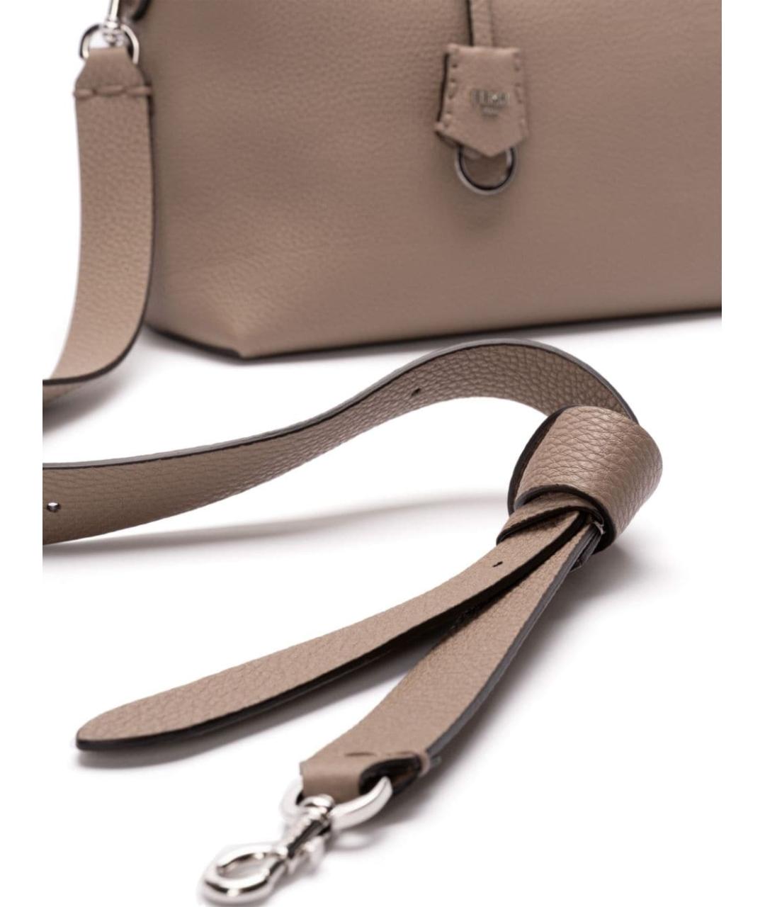 FENDI Бежевая кожаная сумка тоут, фото 2