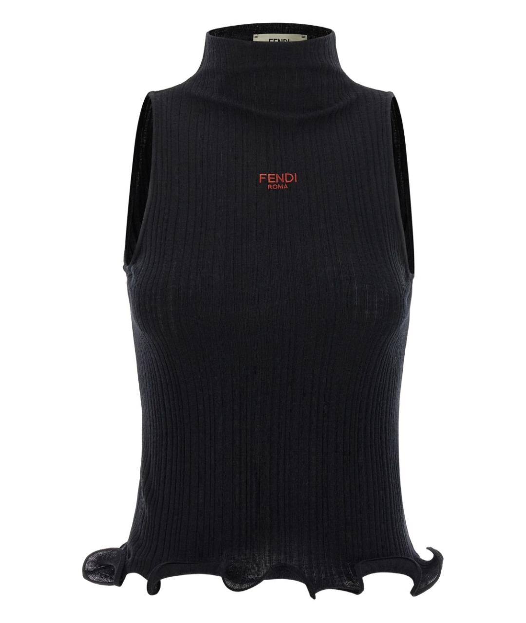 FENDI Черная майка, фото 1