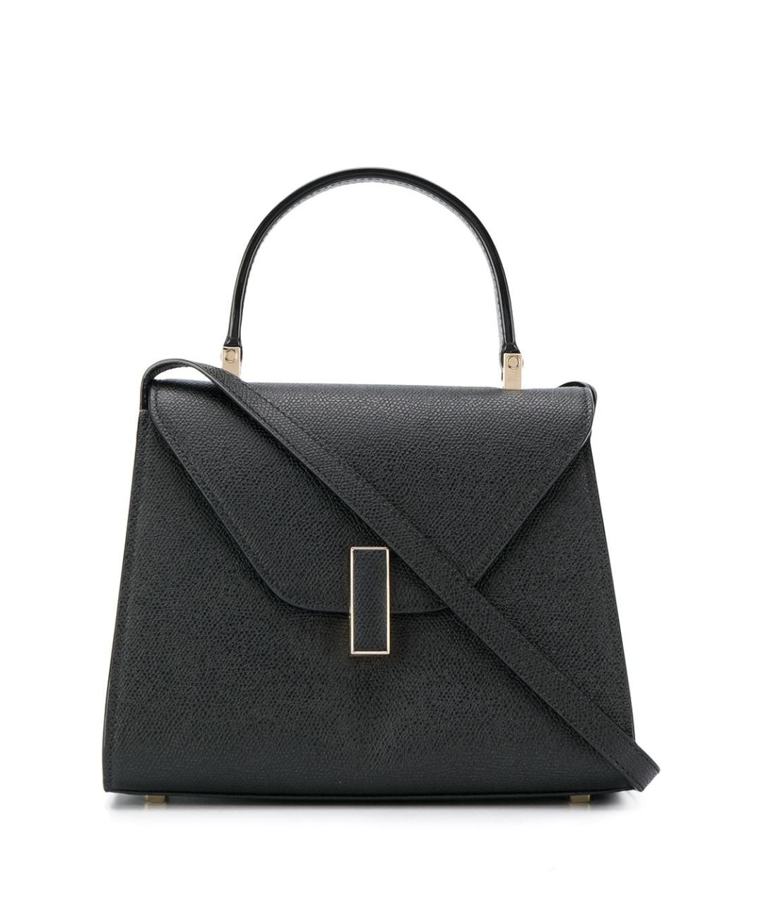 VALEXTRA Черная кожаная сумка тоут, фото 1