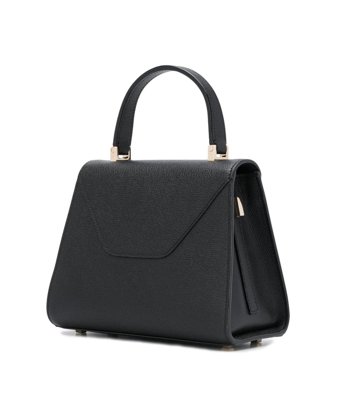 VALEXTRA Черная кожаная сумка тоут, фото 3