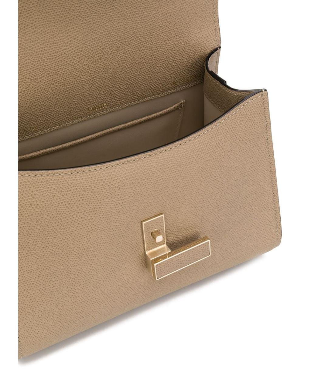 VALEXTRA Бежевая кожаная сумка тоут, фото 2