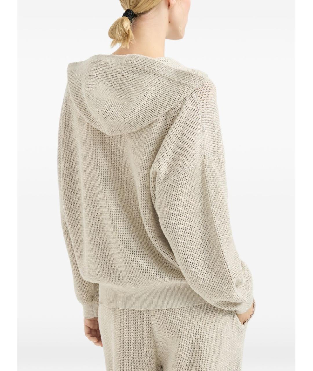 BRUNELLO CUCINELLI Бежевый хлопковый кардиган, фото 5