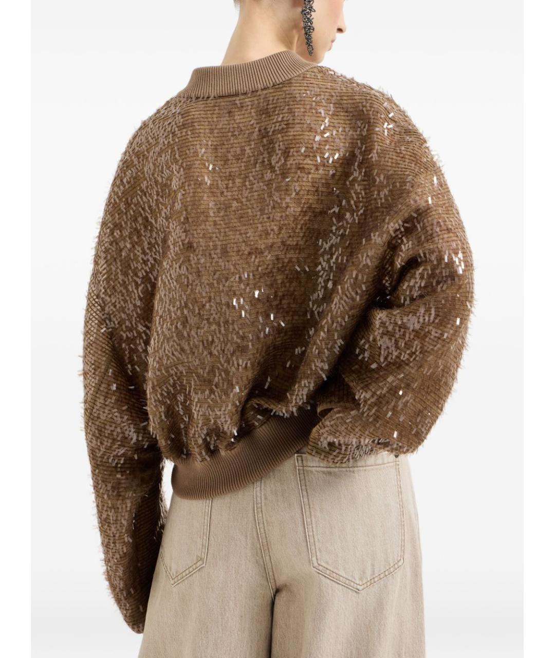 BRUNELLO CUCINELLI Коричневая шелковая куртка, фото 3