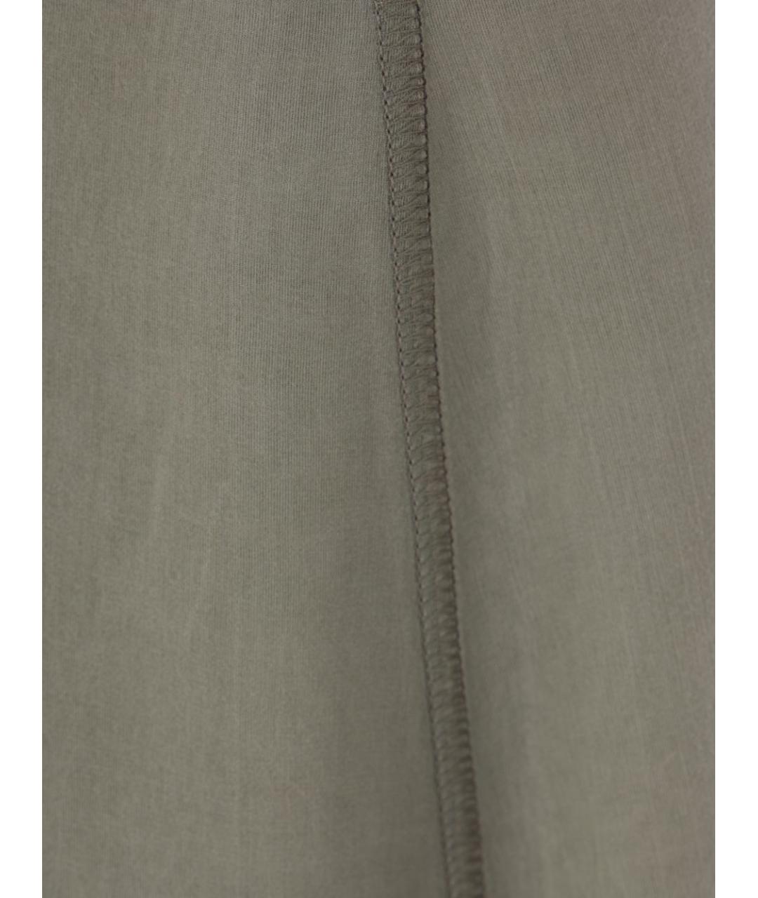 BRUNELLO CUCINELLI Зеленая шелковая юбка миди, фото 3