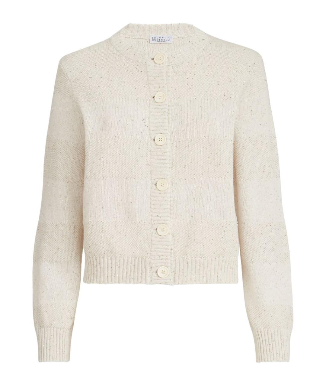 BRUNELLO CUCINELLI Бежевый хлопковый кардиган, фото 1