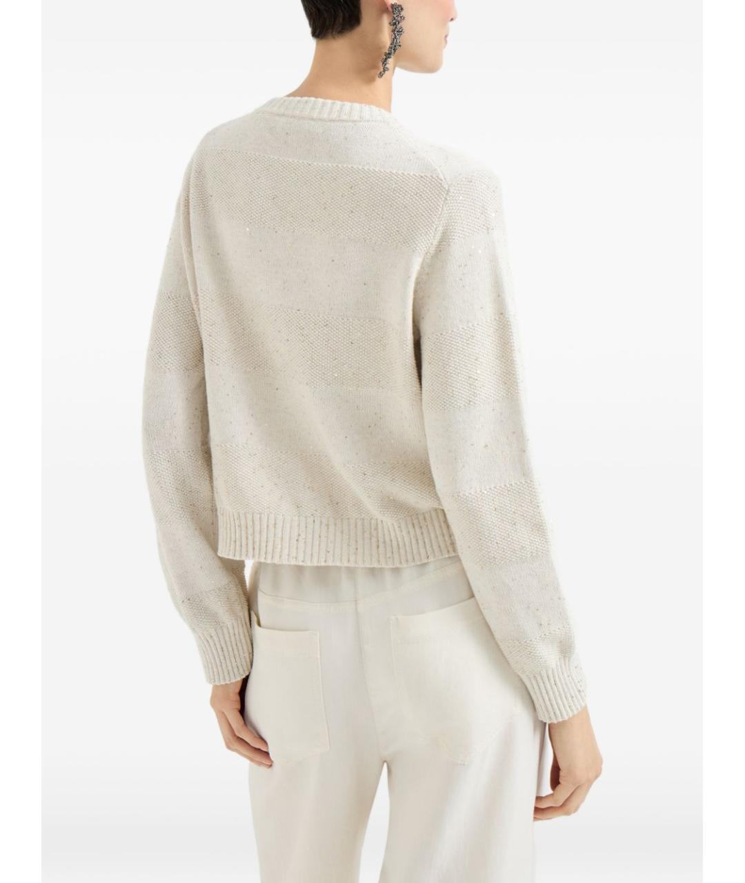 BRUNELLO CUCINELLI Бежевый хлопковый кардиган, фото 4