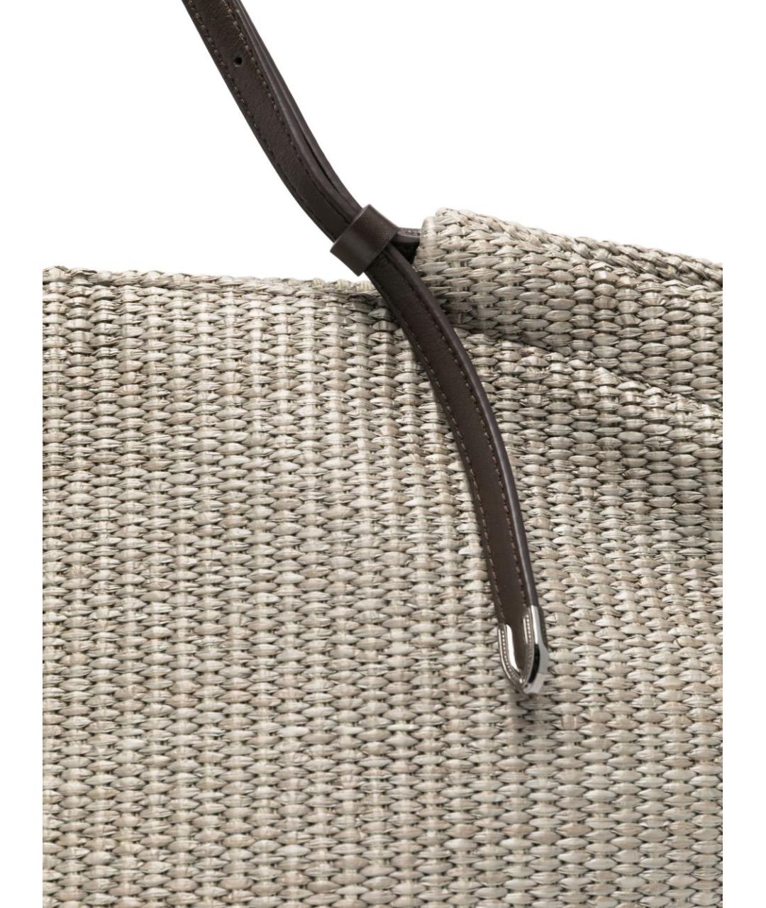 BRUNELLO CUCINELLI Зеленая пелетеная сумка тоут, фото 2