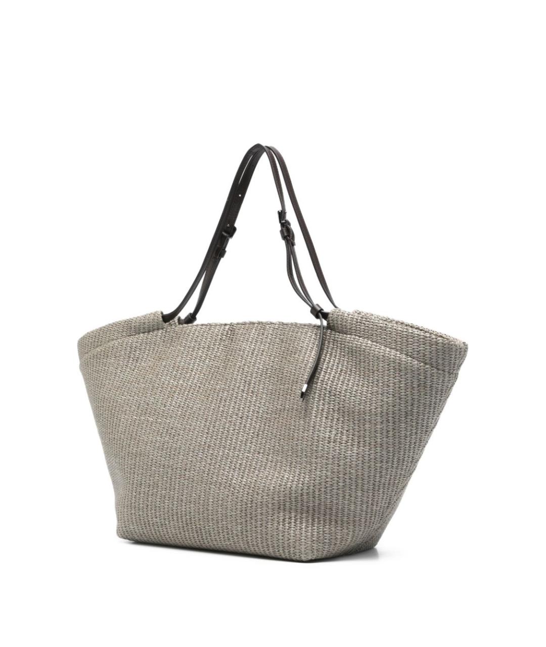 BRUNELLO CUCINELLI Зеленая пелетеная сумка тоут, фото 5