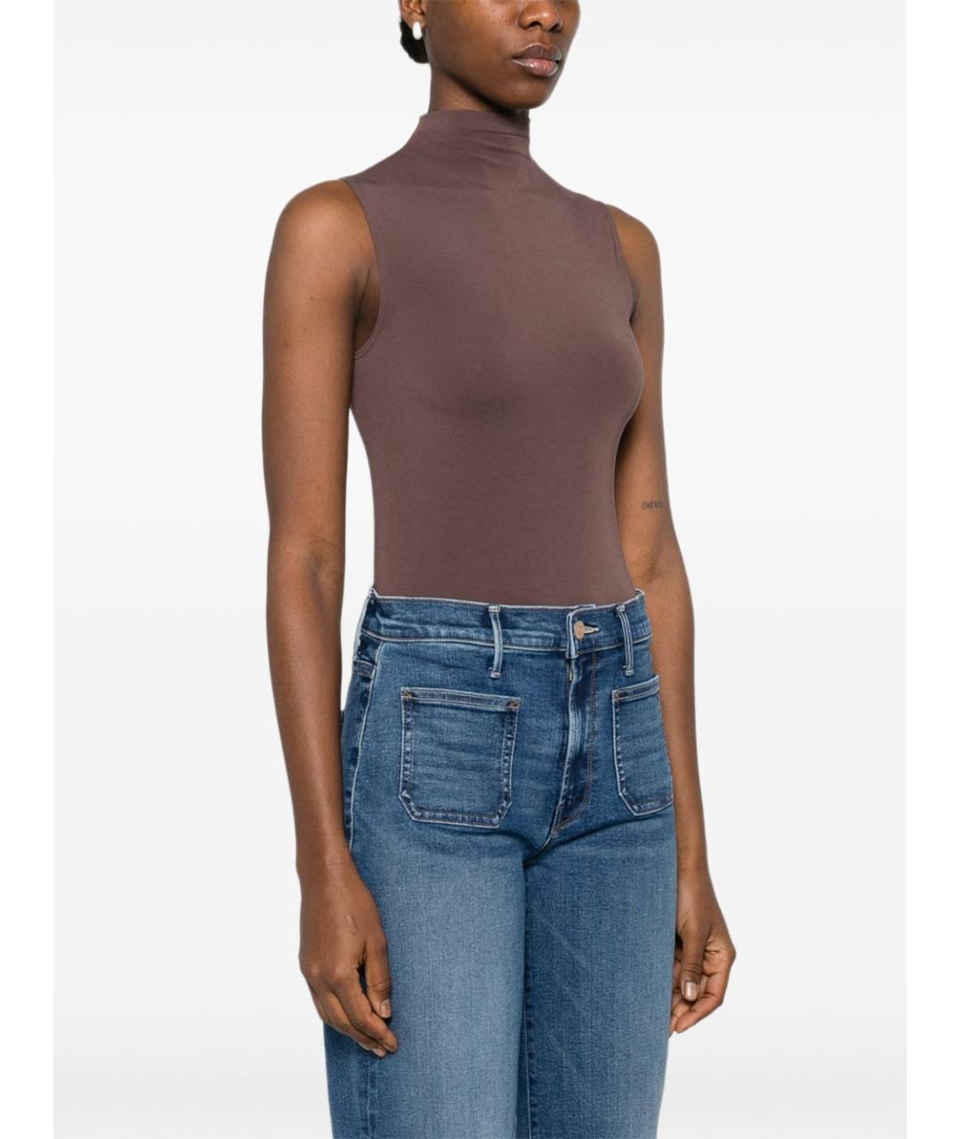 WOLFORD Коричневое полиамидовое боди, фото 5