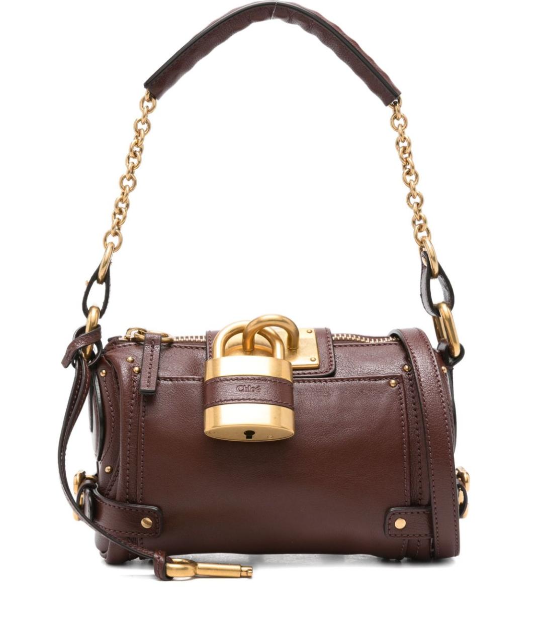 CHLOE Коричневая кожаная сумка через плечо, фото 1