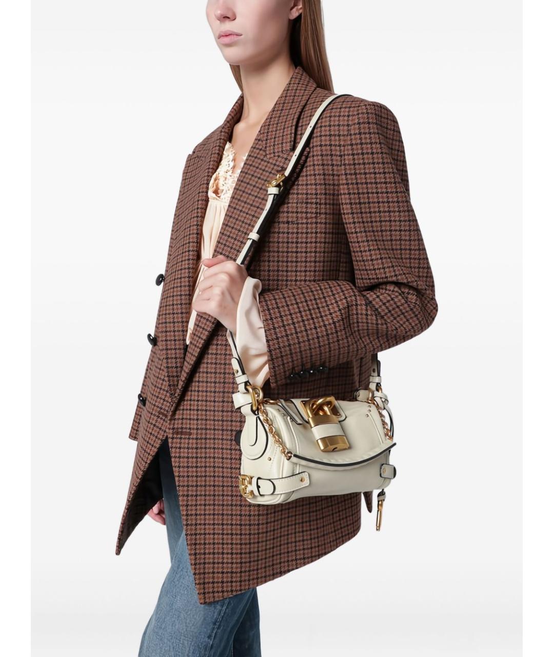 CHLOE Бежевая кожаная сумка через плечо, фото 5