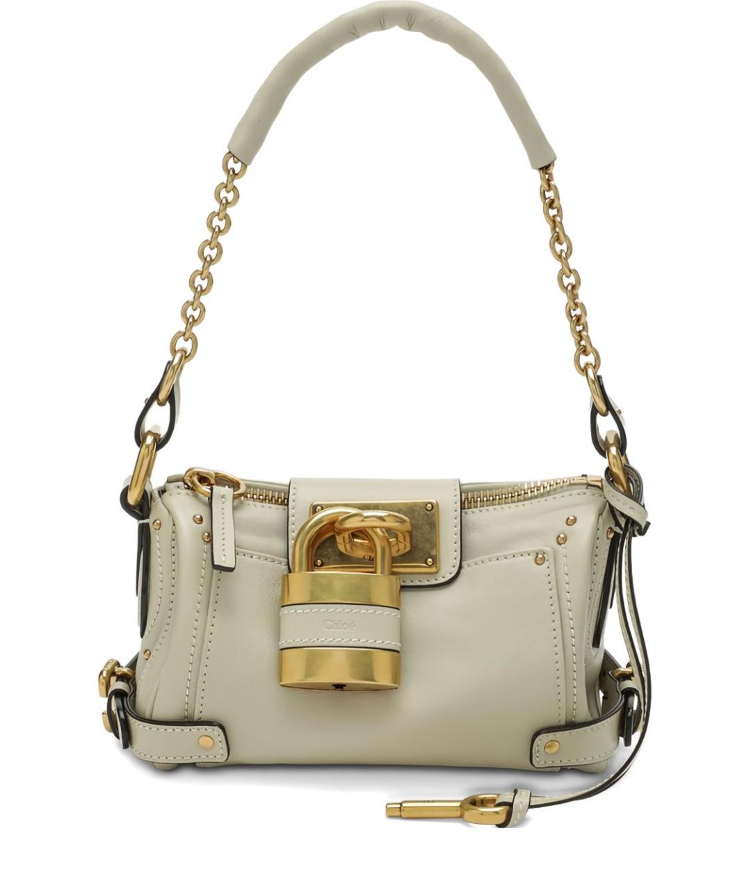CHLOE Бежевая кожаная сумка через плечо, фото 1