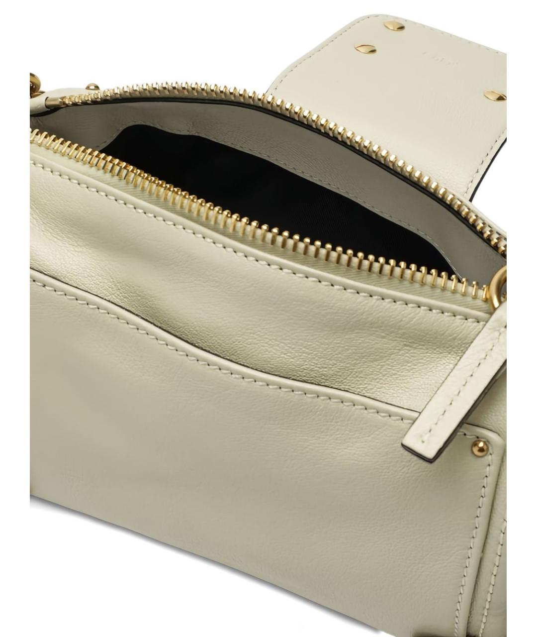 CHLOE Бежевая кожаная сумка через плечо, фото 2