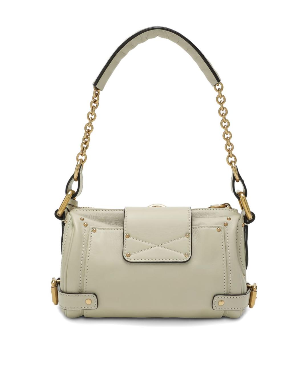 CHLOE Бежевая кожаная сумка через плечо, фото 4