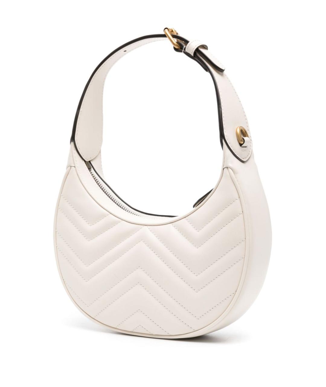 GUCCI Белая кожаная сумка через плечо, фото 3