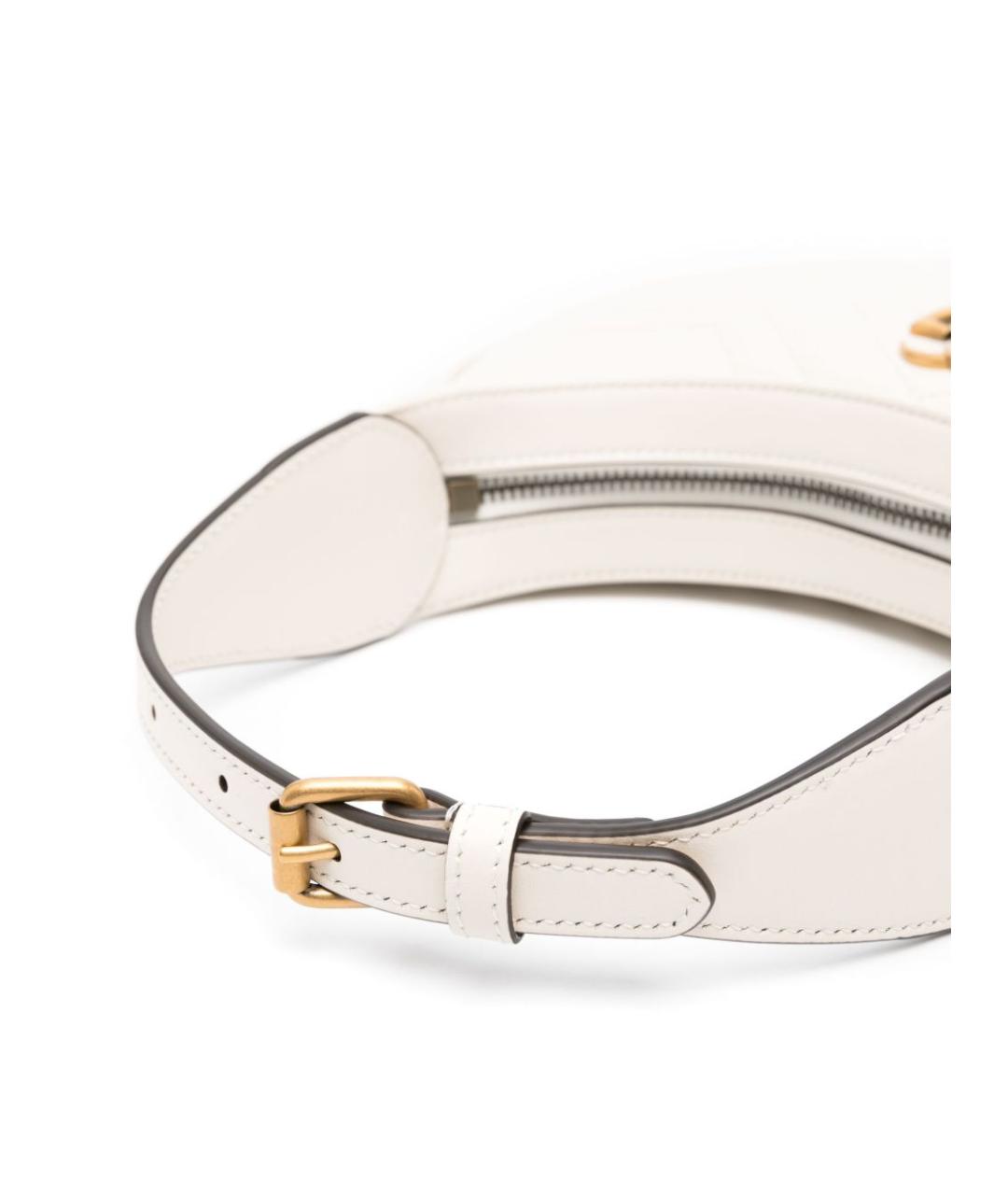 GUCCI Белая кожаная сумка через плечо, фото 2