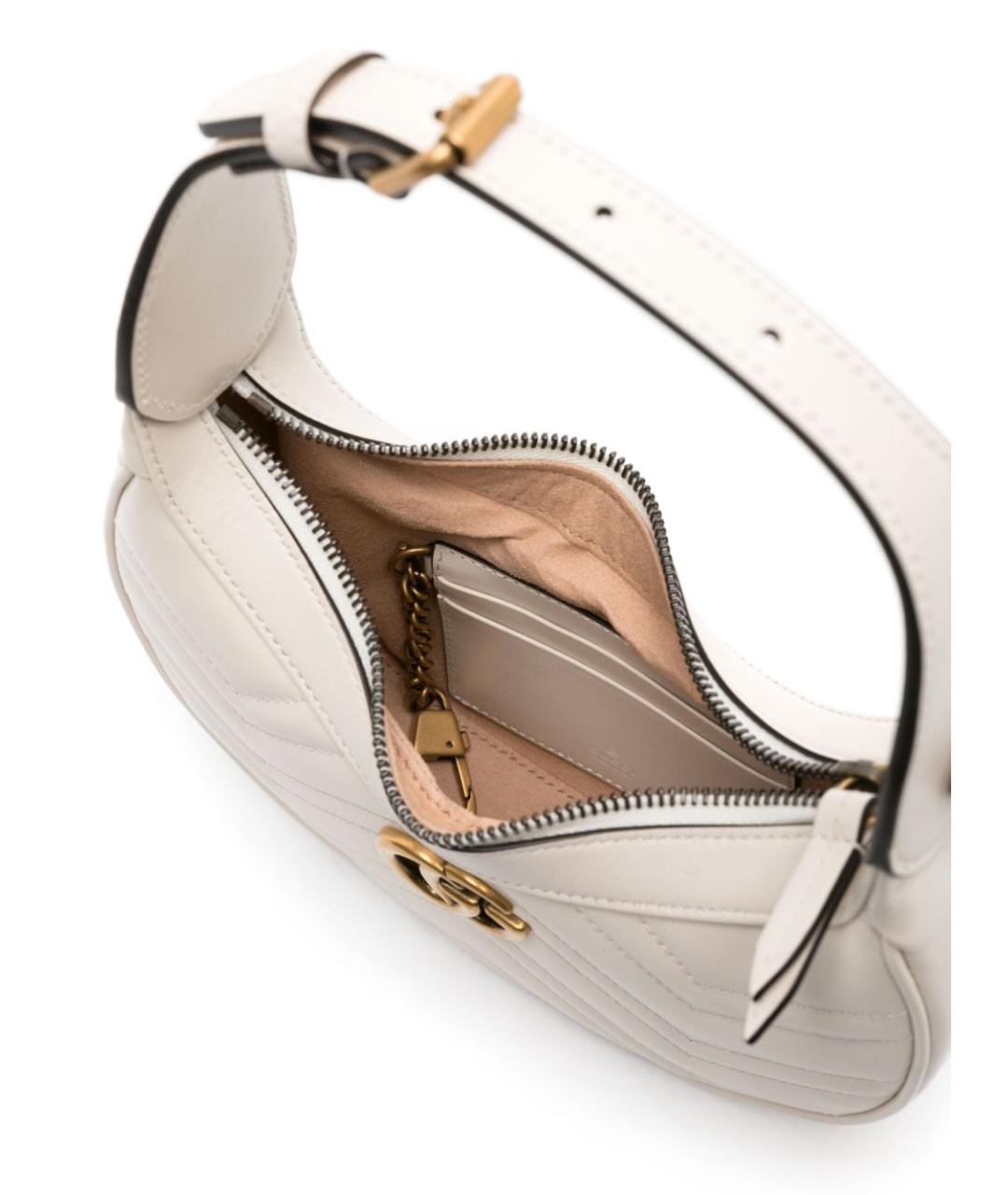 GUCCI Белая кожаная сумка через плечо, фото 4