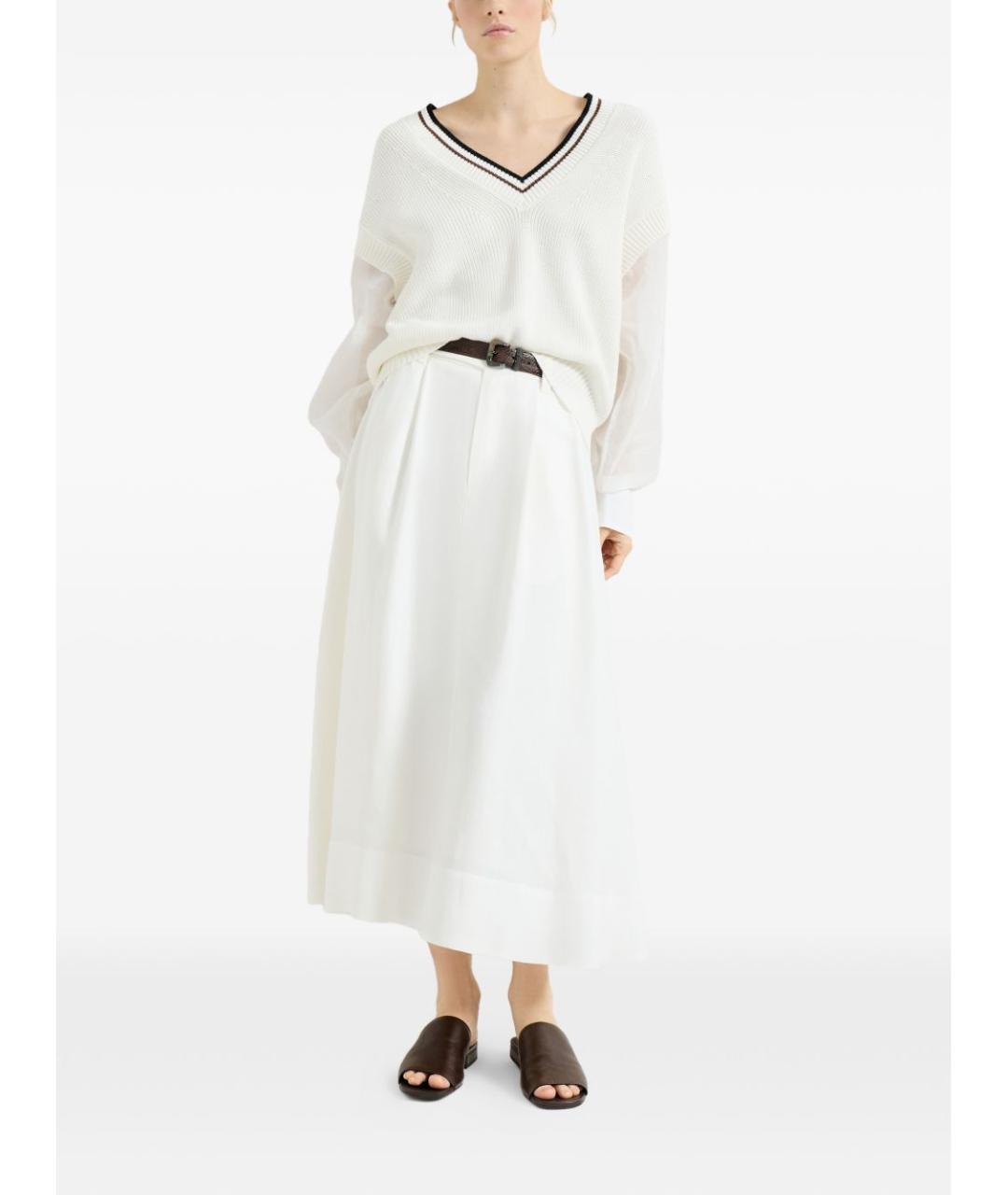 BRUNELLO CUCINELLI Коричневые кожаные шлепанцы, фото 6