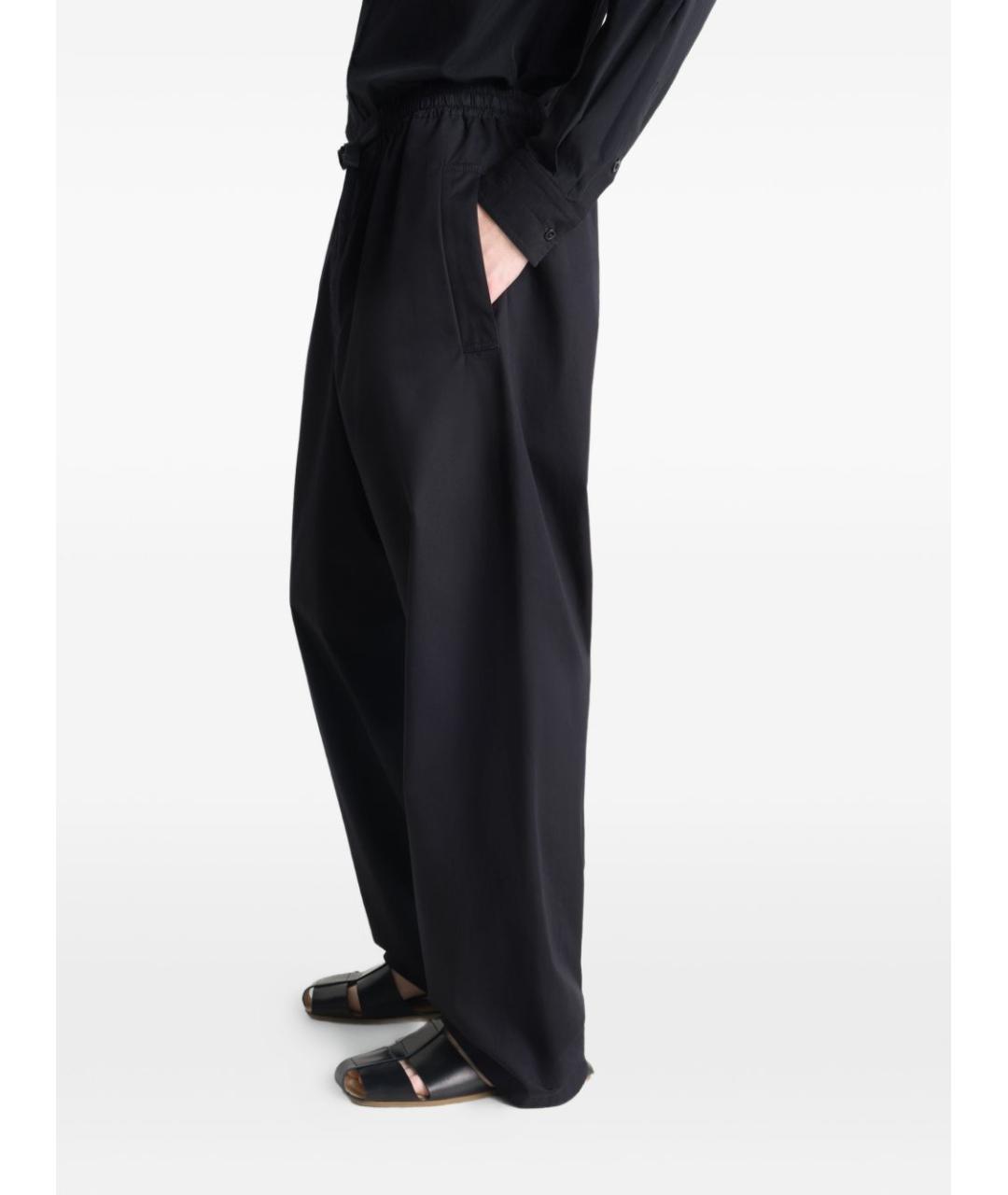 LEMAIRE Черные хлопковые повседневные брюки, фото 4