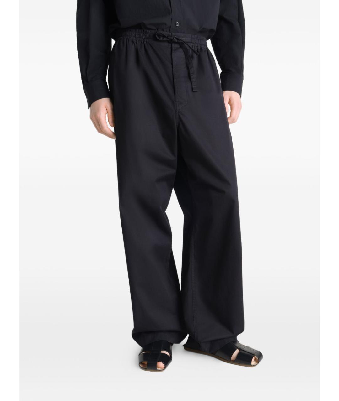 LEMAIRE Черные хлопковые повседневные брюки, фото 3