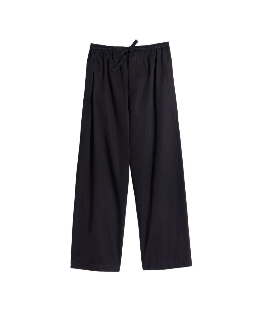 LEMAIRE Черные хлопковые повседневные брюки, фото 1