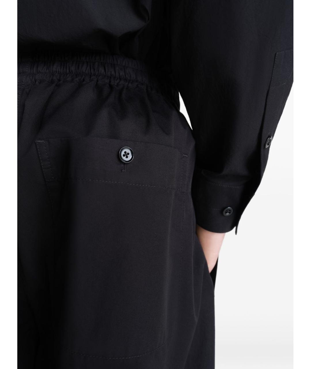 LEMAIRE Черные хлопковые повседневные брюки, фото 5