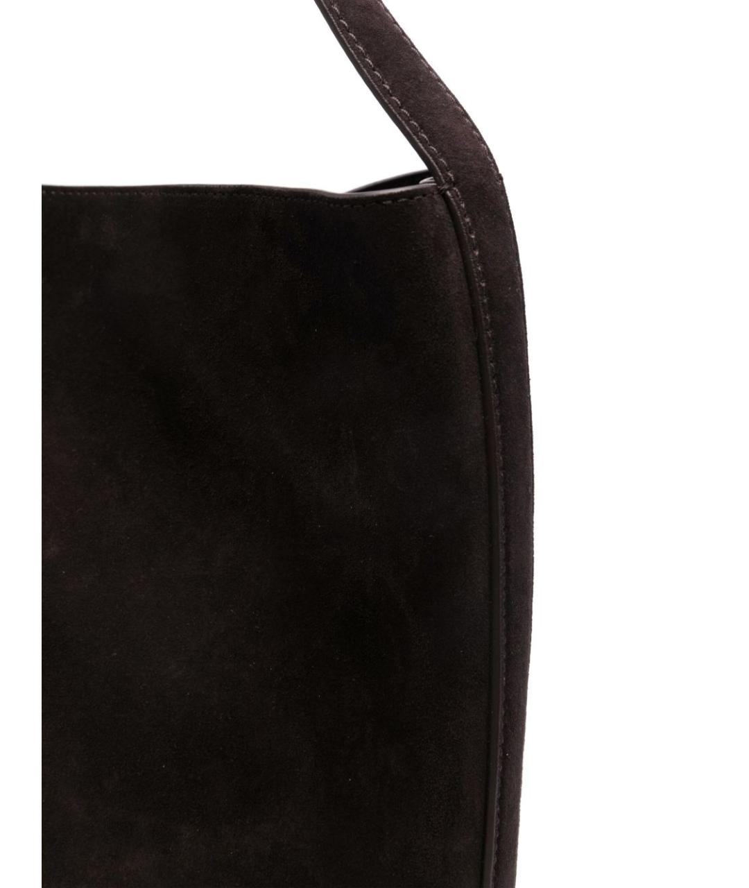 TOTEME Коричневая замшевая сумка тоут, фото 3