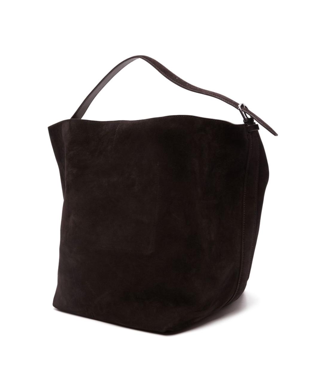 TOTEME Коричневая замшевая сумка тоут, фото 4