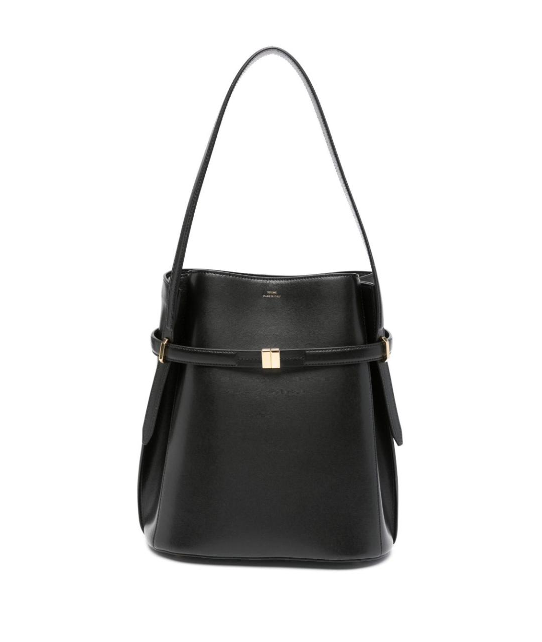 TOTEME Черная кожаная сумка через плечо, фото 1