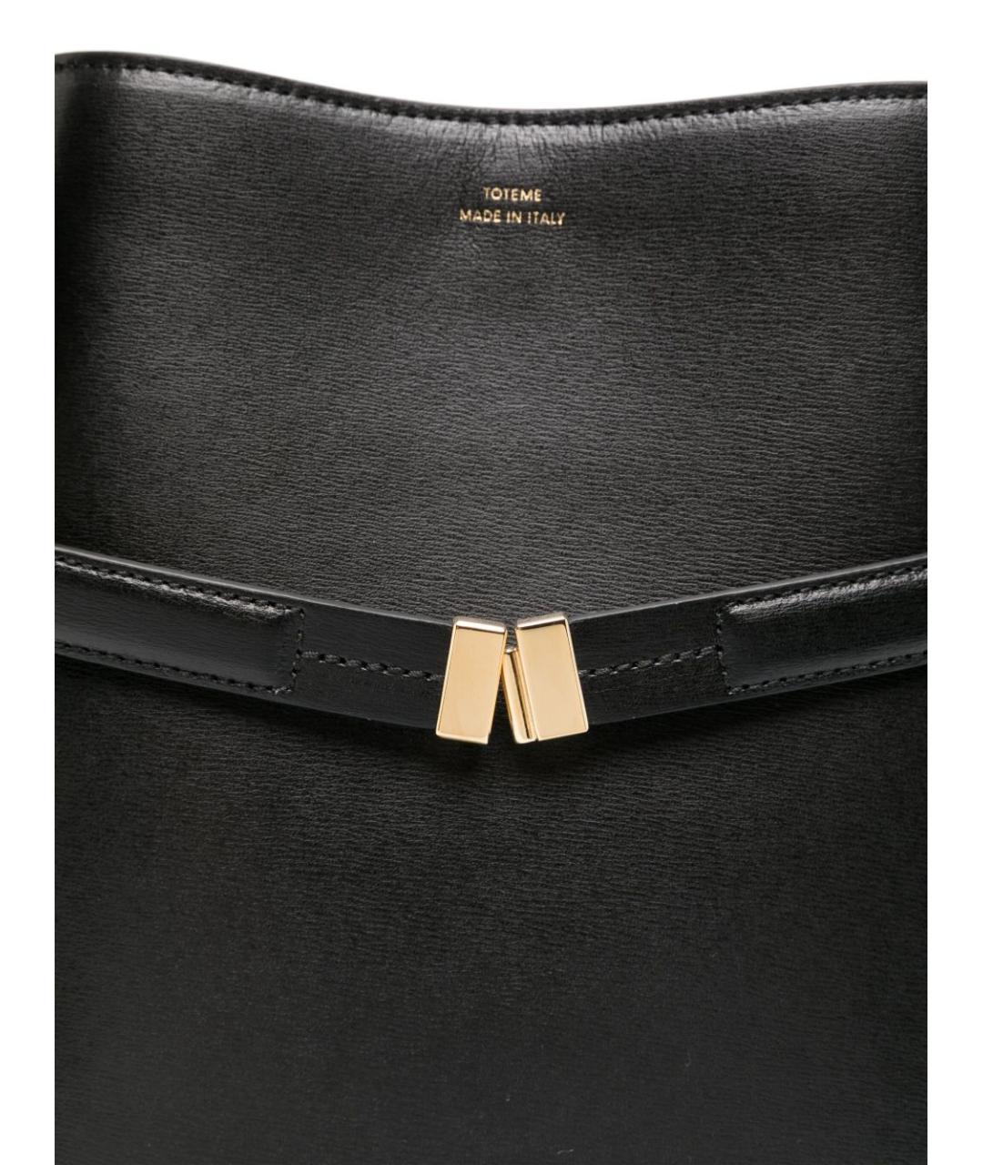 TOTEME Черная кожаная сумка через плечо, фото 4